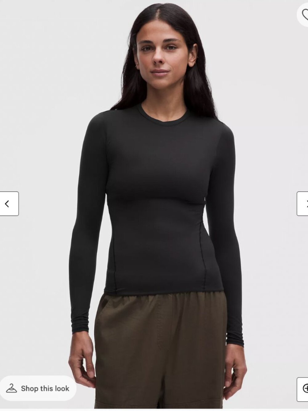 lululemon Wundermost Ultra-Soft Nulu Crewneck Long-Sleeve Shirt in Black - Sz S